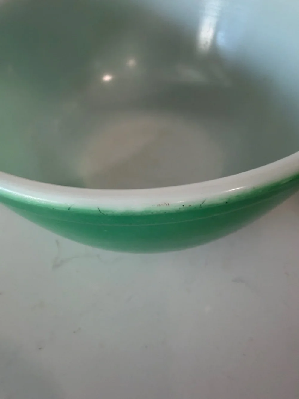 Vintage Pyrex Green Milk Glass 2 1/2 Qt Medium Mixing Bowl Nesting